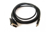 Кабель Atcom DVI-HDMI 5.0м чорний, з двома ферритовими кільцями, 24-pin