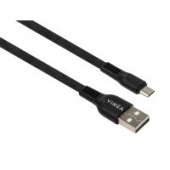 Кабель USB Vinga (VCPDCMFTPE1BK) USB 2.0 AM to Micro 5P 1.0m flat art TPE back