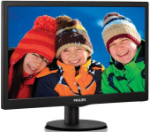 Монітор Philips 223V5LSB/00 21.5", 16:9, LED, ярк. 250 кд/кв.м, 10000000:1, 5 мс, 170°/160°, VGA, DV