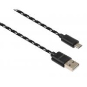 Кабель USB Vinga VCPDCMBN31BK для телефонів, micro довжина - 1 м, номінальний струм - 2.4 А