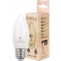 Лампа Vinga світлодіодна (LED), Е27, 6 Вт, 4000 К (нейтральний білий), 220 В, енергозберігаюча