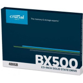 Накопичувач SSD Crucial BX500 480GB SATA 3D TLC, 540Mb/s, 500Mb/s, 1.5 млн.часов,