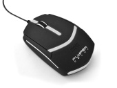 Миша Flyper Deluxe FDS-315 USB+PS/2, Black, оптична, Mini, прогумований корпус, ультратонкий кабель, 1000 dpi