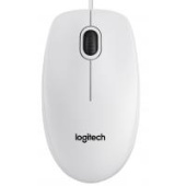 Миша Logitech B100 USB, White, оптична світлодіодна, дротова, 800dpi + scroll