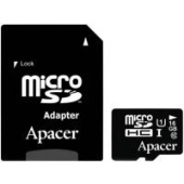 Карта пам'яті Apacer 16 Gb, microSDHC, UHS-I, з SD адаптером