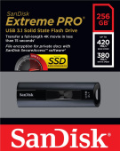 Диск USB Flash SanDisk 256GB Extreme Pro Black USB 3.1  256 Gb, інтерфейс - USB 3.1, м