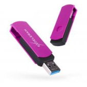 Диск USB Flash Exceleram 16 Gb, USB 3.1, пластик/метал, фіолетовий, чорний, вушко для кріплення до брелка