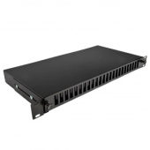 Патч-панель оптична <> UA-FOP24SCD-B 48 портів під 24 адаптери SC Duplex/LC Quad, пуста,1U, каб.вводи для 2x