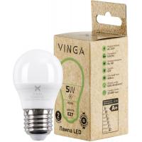Лампа Vinga світлодіодна (LED), Е27, 5 Вт, 4000 К (нейтральний білий), 220 В, енергозберігаюча