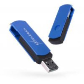 Диск USB Flash Exceleram 64 Gb, USB 2.0, пластик/метал, синій, чорний, вушко для кріплення до брелка