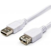 Кабель USB Atcom AM/AF 0.8м, USB 2.0, подовжувач, білий