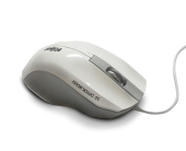 Миша Flyper FM-4023 (White) USB, White-Grey, оптична, дротова, 4кн. + scroll, 1000 dpi