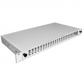 Патч-панель оптична <> UA-FOP24SCD-G 48 портів під 24 адаптери SC Duplex/LC Quad, пуста,1U, каб.вводи для 2x