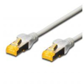 Патч-корд Digitus DK-1644-A-010, CAT 6a S-FTP, 1м, AWG 26/7 сірий, Cu, 2 х RJ45, екранування, LSOH,