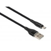 Кабель USB Vinga (VCPDCMCANB1BK) USB 2.0 AM to Micro 5P 1.0m cylindric nylon back