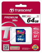 Карта пам'яті Transcend SD 64GB Premium Class 10 UHS-I Read 45MB/ S
